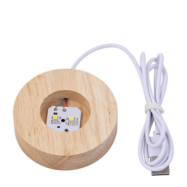 Kreativ dekorativ stjernesystem krystallkule USB LED nattlampe bordlampe