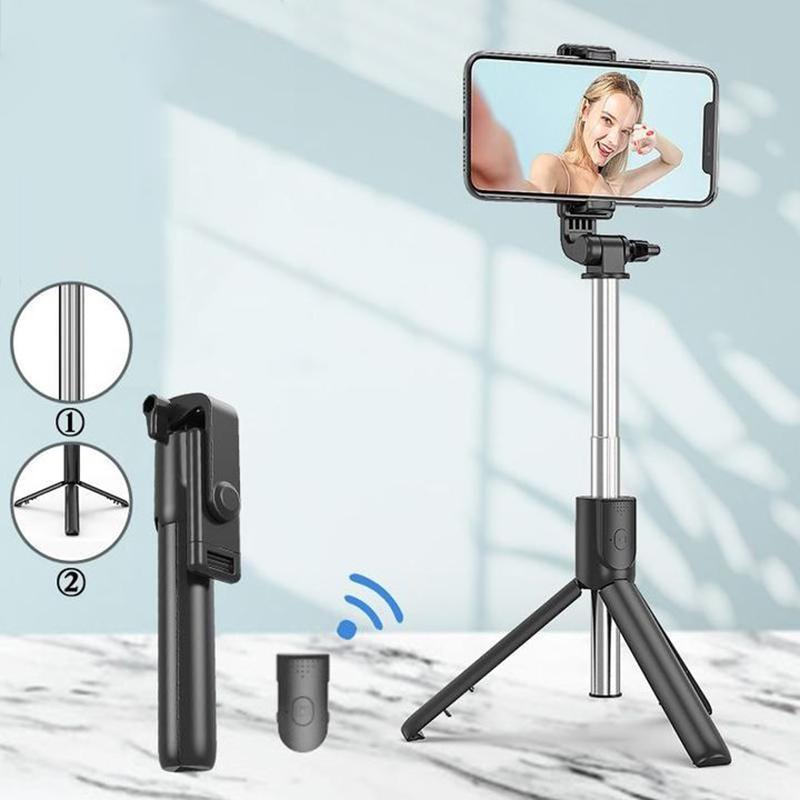 Tripod for selfie stick with Bluetooth remote control | Skanto