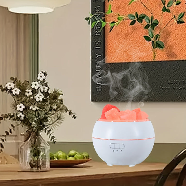 Skanto | Saltlampe Diffuser - 3-i-1 Essensiell Olje Diffuser, Himalaya Saltlampe & Luftfukter