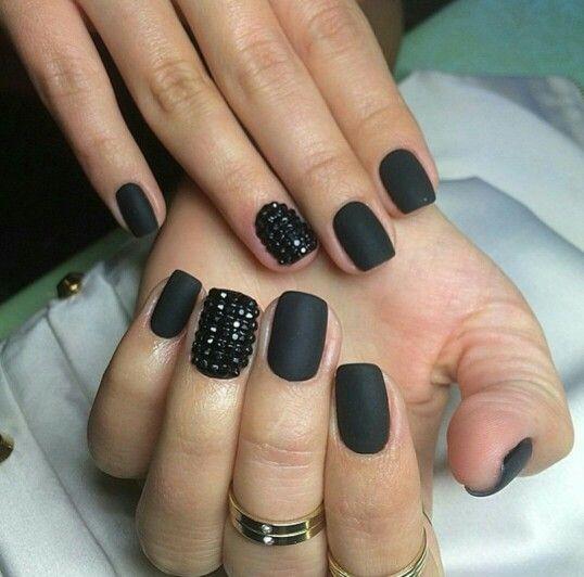 Midnight Matte Black Neglelakk | Skanto