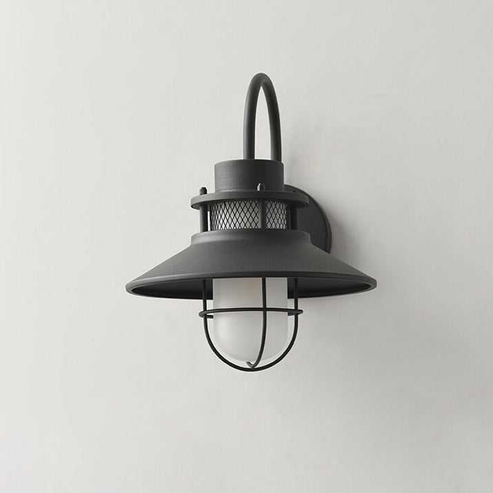 Utendørs Vanntett Jernkropp 1-Lys Utendørs Vegglampe | Skanto