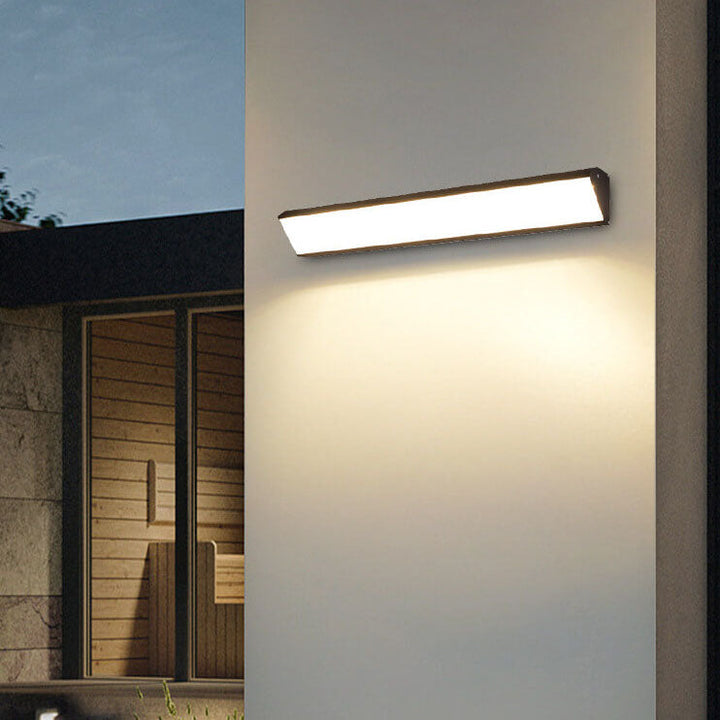 Moderne Utendørs Lang Bar Aluminium Akryl Vanntett LED Vegglampe | Skanto
