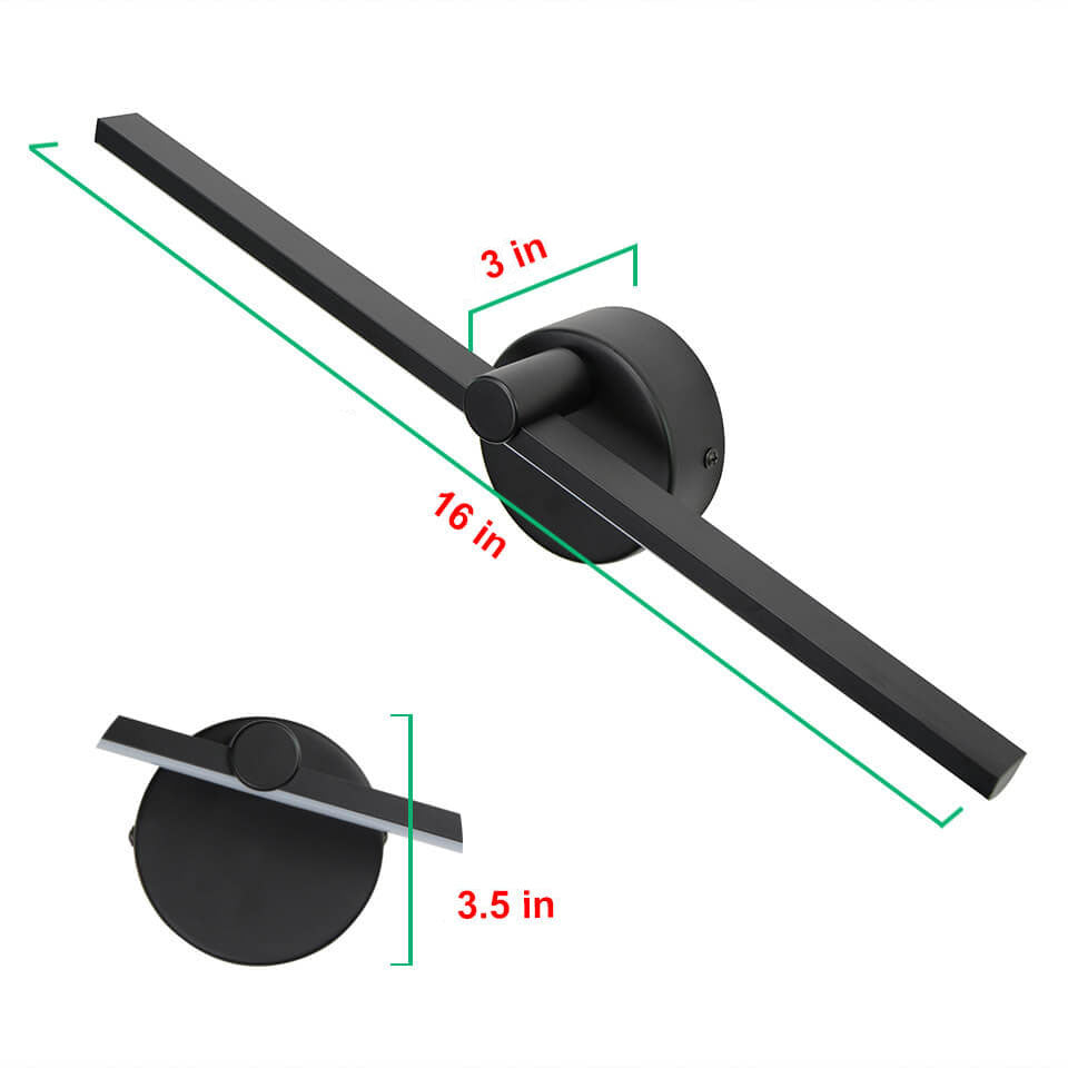 Skanto | Nordisk Minimalist Aluminium Lang Stangbryter LED Speil Vegglampe