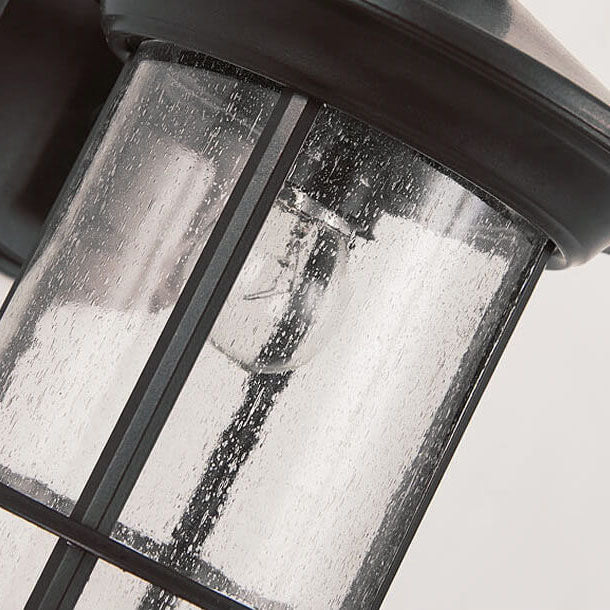 Industrial Vintage Bubble Glass Column 1-Light Utendørs Vanntett Vegglampe | Skanto