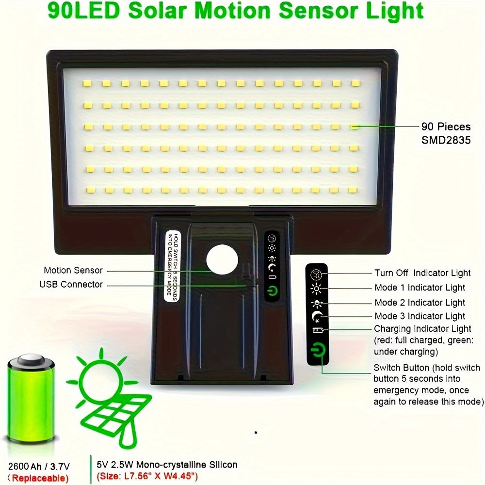 Skanto | SmartSolar - Solenergi LED utendørslampe spotlight bevegelsessensor - en livstid med gratis lys