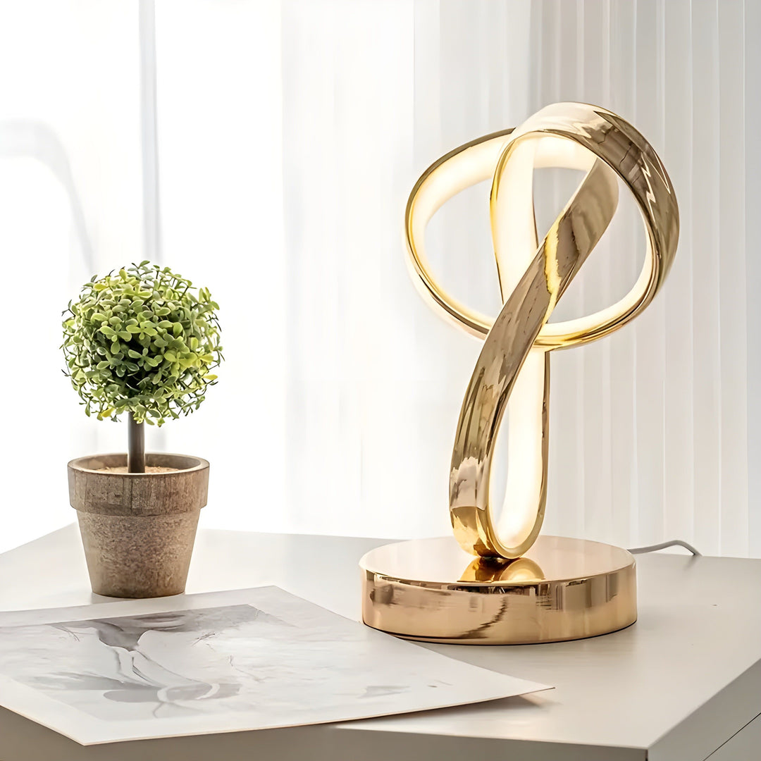 Skanto | Lampe - Luksus Gull Möbius Ring Skrivebords Leselampe