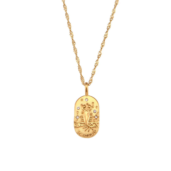 Skanto | Dainty Zodiac Tarot Inspirert Halskjede
