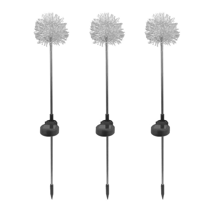 Solar LED Hage Lys (2 stk) Løvetann Design med Spike | Skanto