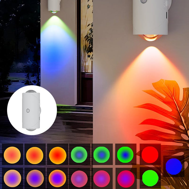 Skanto | Smart bevegelsessensor vegglampe med fargerik gradient