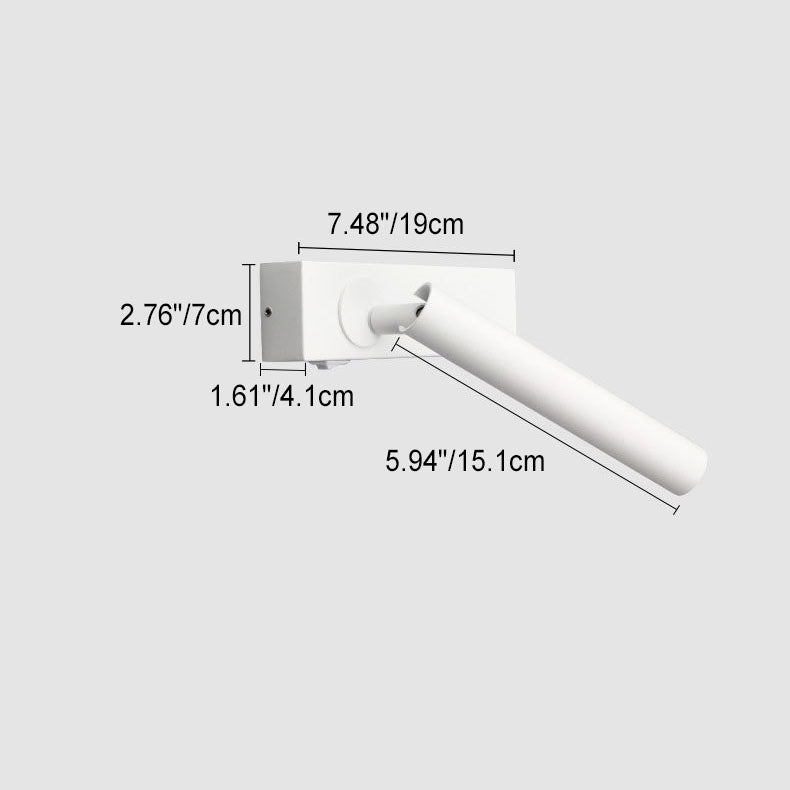 Skanto | LumeFocus Rek rektangulær LED Vegglampe | Justerbar Vinkel | Minimalistisk Design | Leselampe | Varmt Lys