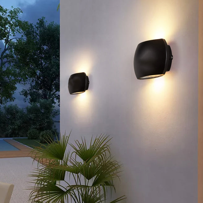 Moderne Industriell Halvsirkel Aluminium LED Utendørs Vegglampe For Hage | Skanto