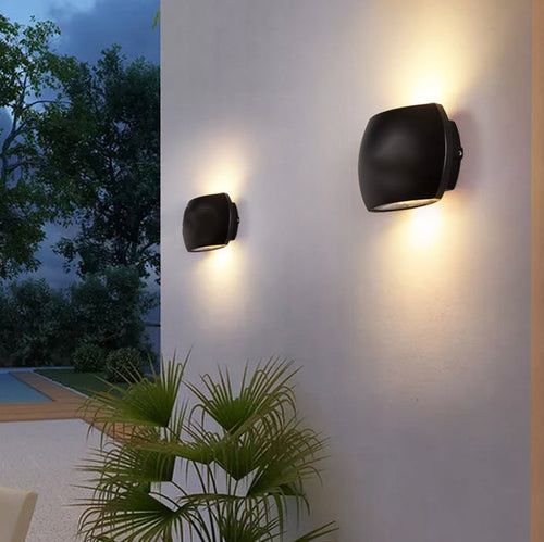 Moderne Industriell Halvsirkel Aluminium LED Utendørs Vegglampe For Hage | Skanto