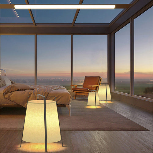 Moderne Minimalistisk Lang Rektangulær Aluminium PC LED Takmontert Lys For Utendørs Patio | Skanto