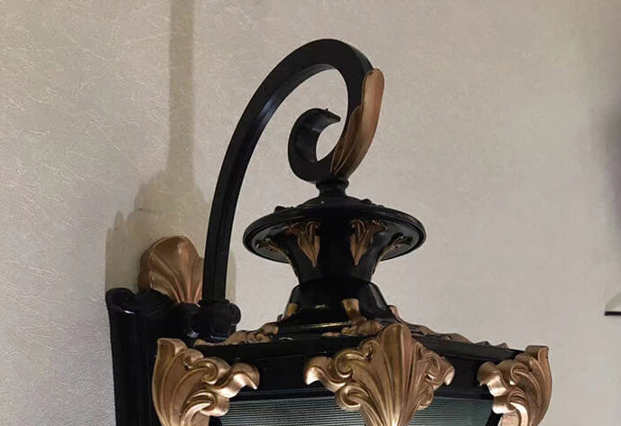 Europeisk Retro Laterne Glass Utendørs Vanntett 1-Lykt Vegglampe | Skanto
