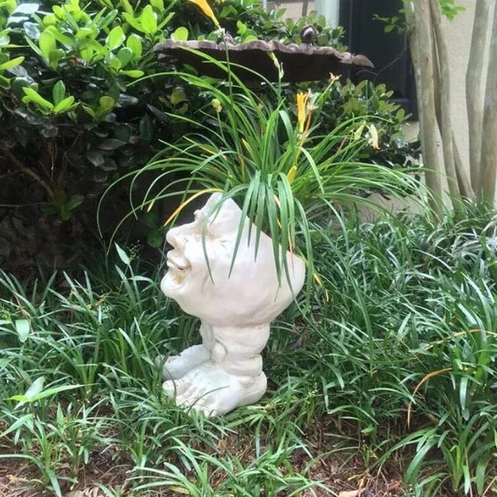 Skanto | Ansikts Statue Plantepotte