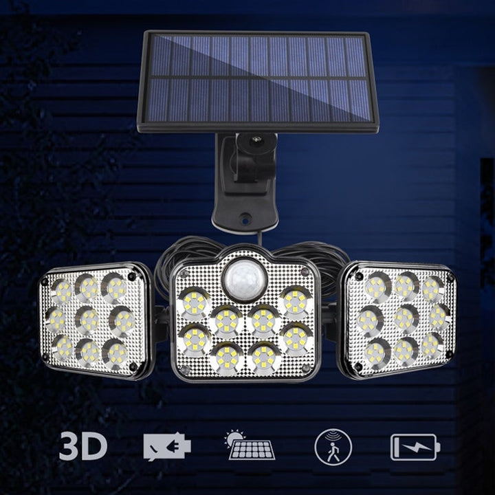 Skanto | Triple LED Solcelle Vegglampe