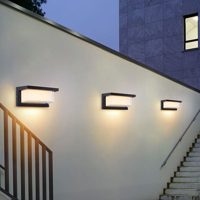 Skanto | Moderne Minimalistisk Solrektangel PC LED Utendørs Vegglampe For Utendørs Patio