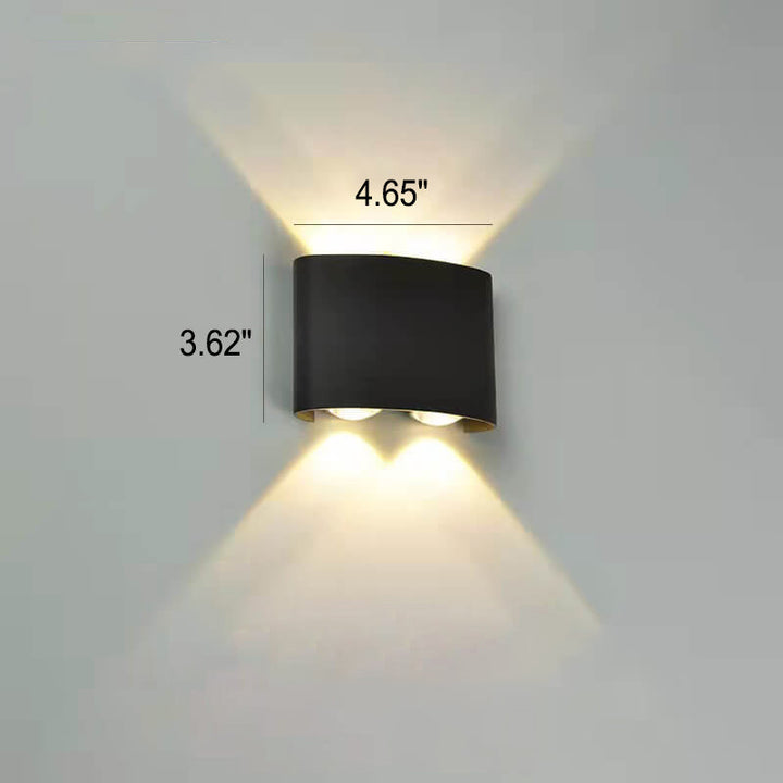 Moderne utendørs bue opp og ned spotlight LED utendørs vanntett vegglampe | Skanto