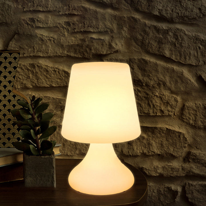 Moderne minimalistisk PE-koppform USB LED bordlampe nattlys for utendørs patio | Skanto