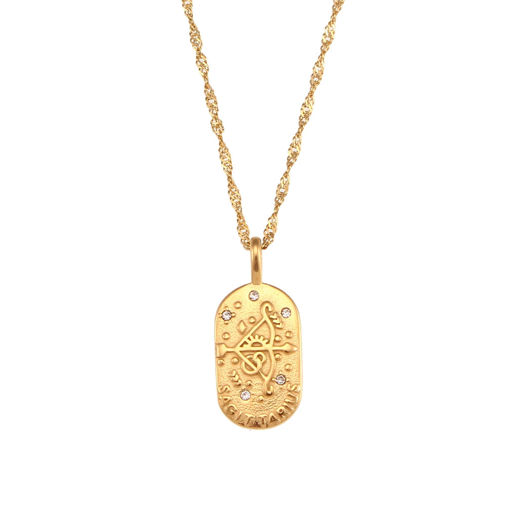 Skanto | Dainty Zodiac Tarot Inspirert Halskjede