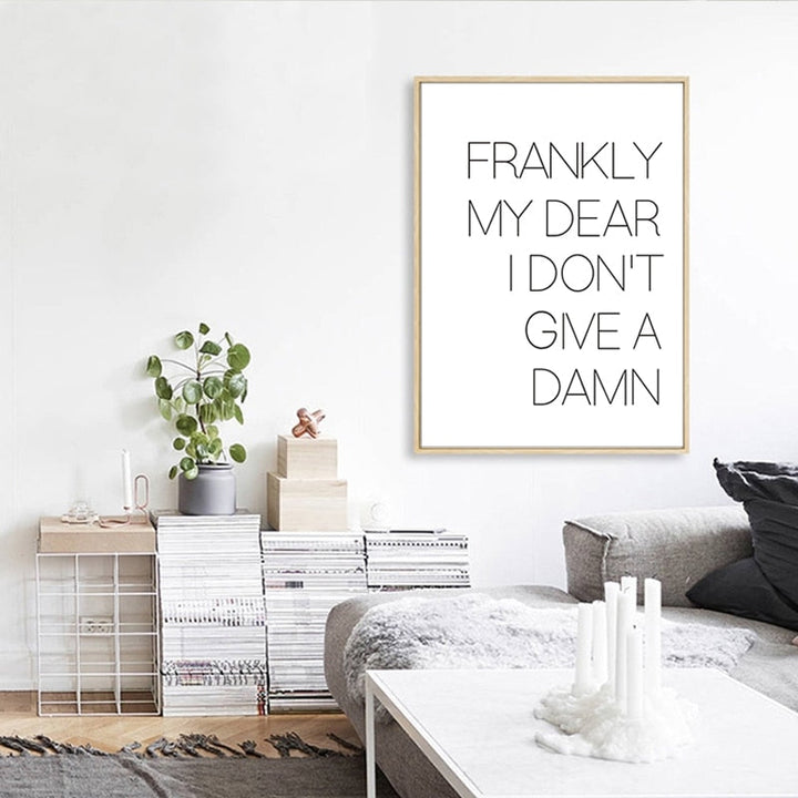 Don't Give A Damn - Lerret Veggkunst Maleri