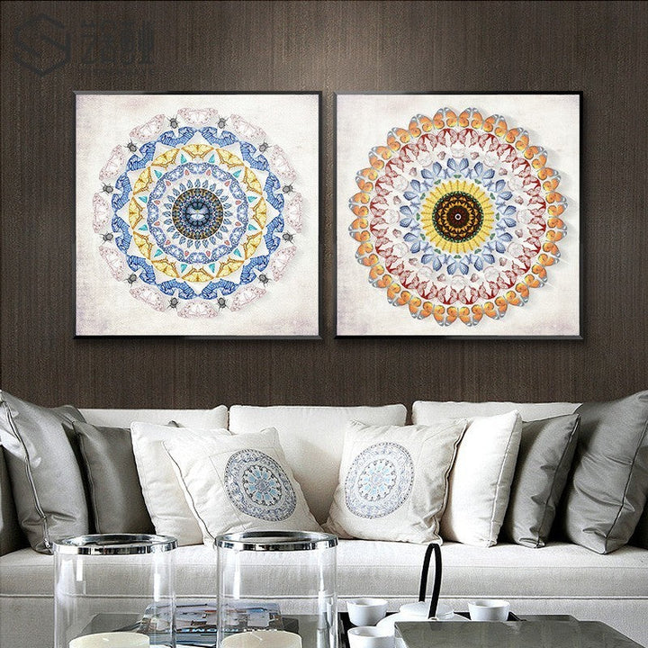 Moderne mandala – lerretbilde