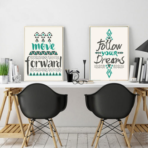 Follow Dreams - Lerret Veggkunst Maleri