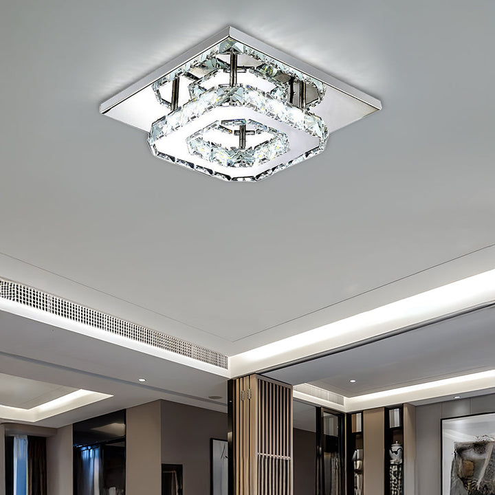 Moderne LED-Deckenleuchte med Kristalloptik