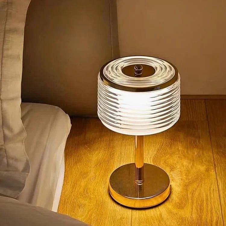 Skanto | LED Ring Bordlampe med Multi-Lags Skjerm