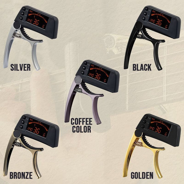 Skanto | DUAL-BRUK GITAR CAPO TUNER MED LCD-SKJERM