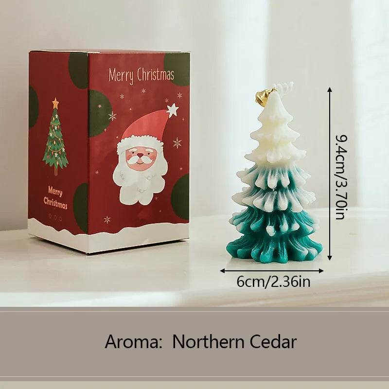 Skanto | God jul lys 3D juletreformede aromaterapi lys ornamenter Navidad nyttårs fest hjemme dekor Xmas gave