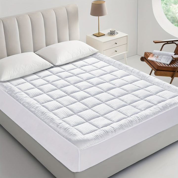 Ultimate Cooling Mattress Pad – Premium Quilted Pillow Top, Luxuriously Fluffy and Ultra-Breathable with Secure 14-18 Deep Pocket Cover – Enhanced Sleep Comfort, 1pc | Skanto