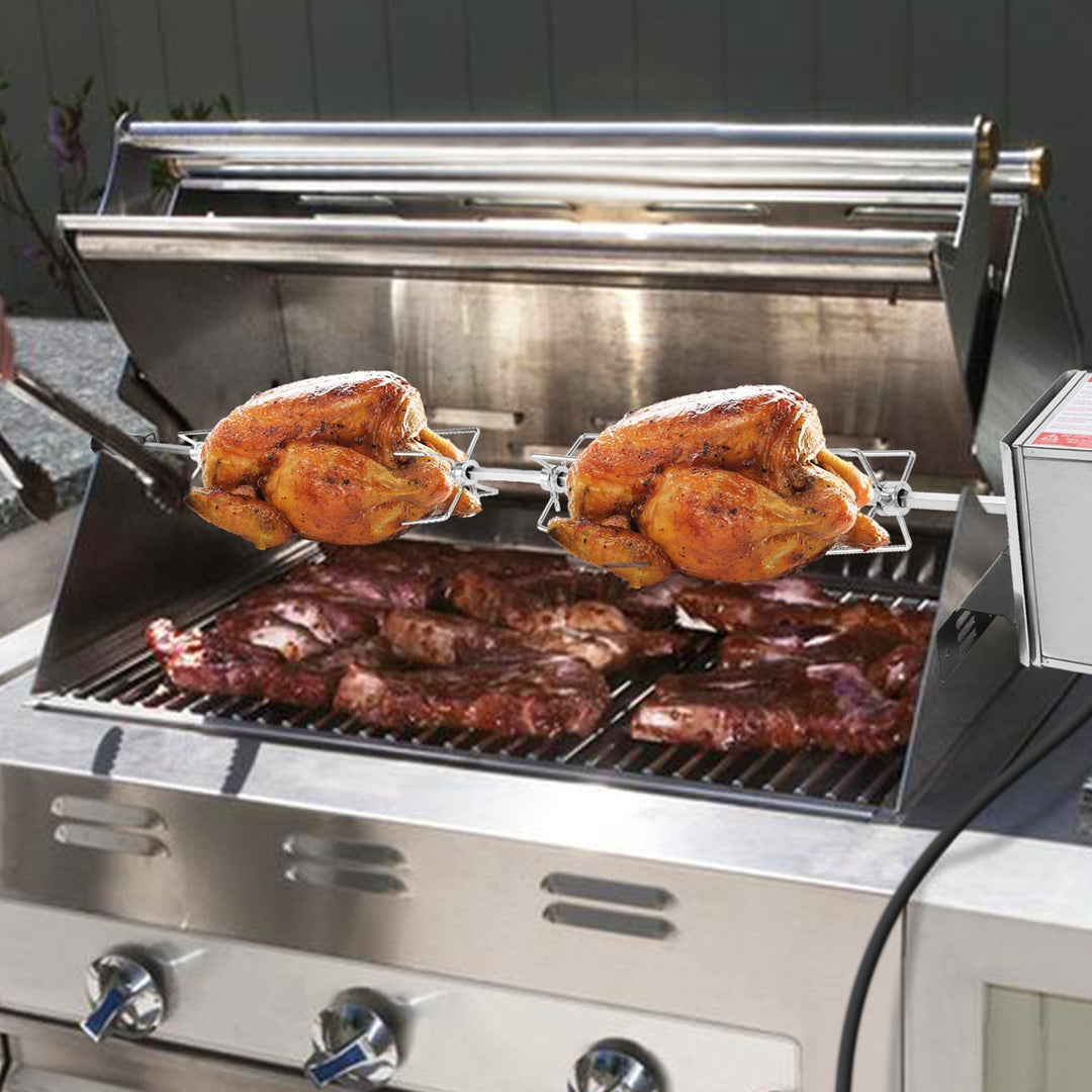 BBQ Grill Spydere Rustfritt Stål Motor 4x Kjøttnål | Skanto