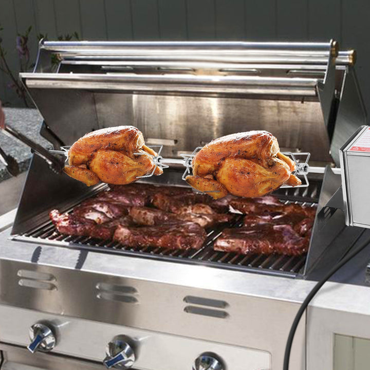BBQ Grill Spydere Rustfritt Stål Motor 4x Kjøttnål | Skanto