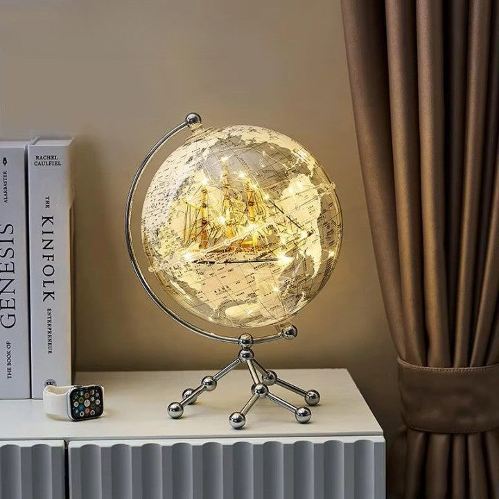 Golden Sail Verdenskart Dekor LED Lys | Skanto