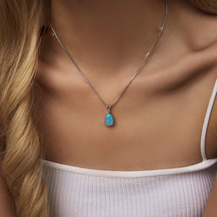 Skanto | Minimalist Dråpe Opal Hengende Smykke - Selina
