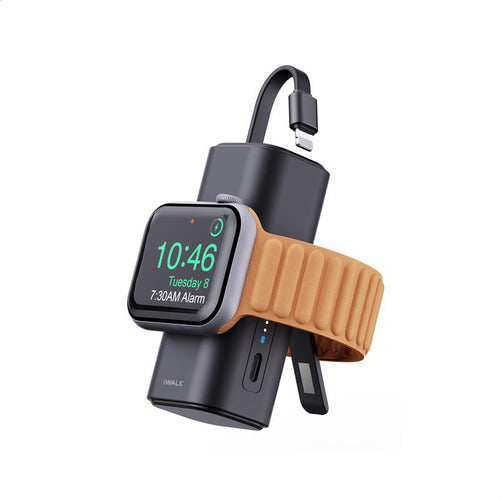 Skanto | 2-i-1 Mini Bærbar Magnetisk Trådløs Hurtiglading Power Bank (5000mAh)