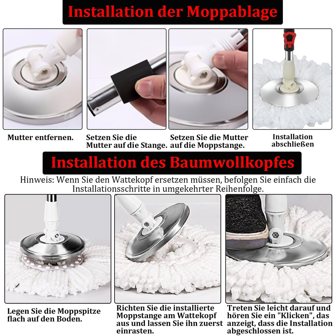 Moppesett Gulvmopp med bøtte | Skanto