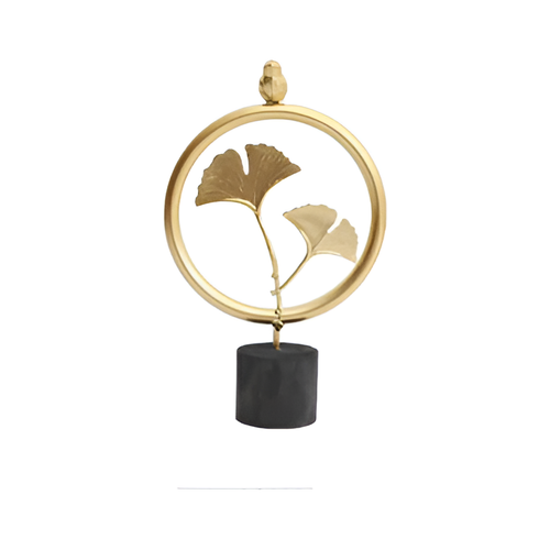 Minimalistisk Ginkgo-blad Skulptur for Elegant Naturlig Sjarm Skanto