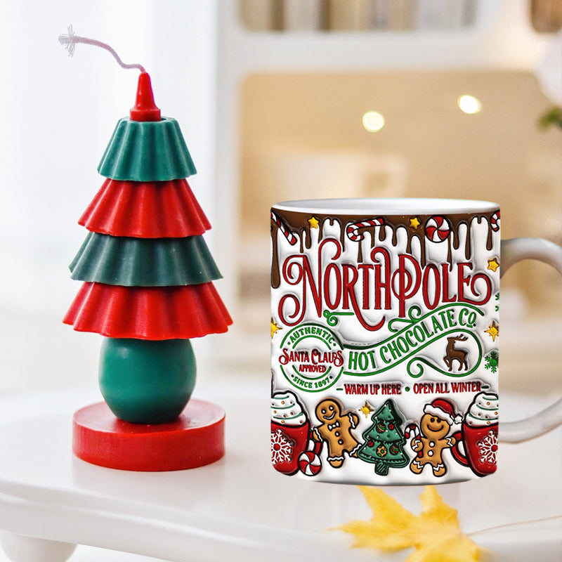 3D Jul Gingerbreadmann Keramisk Kaffe Kopp | Skanto