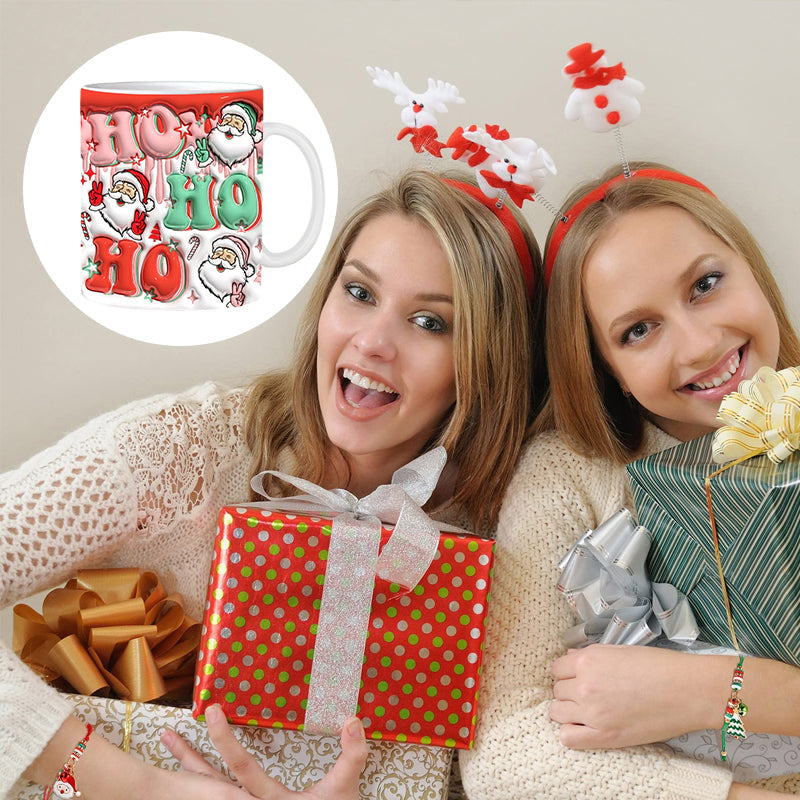 3D Jul Gingerbreadmann Keramisk Kaffe Kopp | Skanto