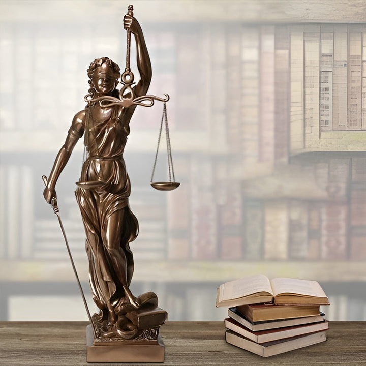 Statue av Rettferdighetens Gudinne – En elegant dekorativ skulptur av Justitia | Skanto