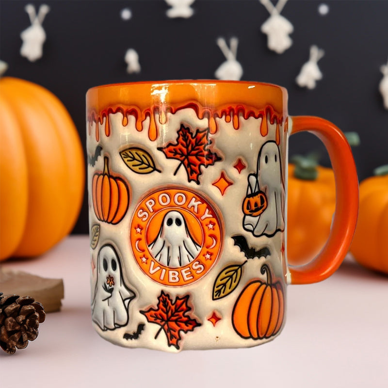 Skanto | Pumpkins kaffekopp med spøkelse