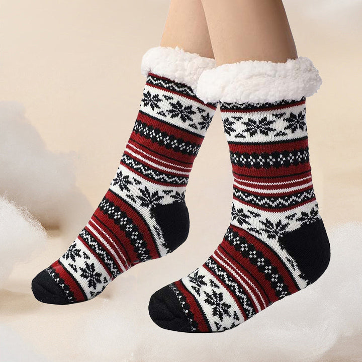 Skanto | Snøflak Ultra-tykke Cashmere Tøfler Hjem Sokker