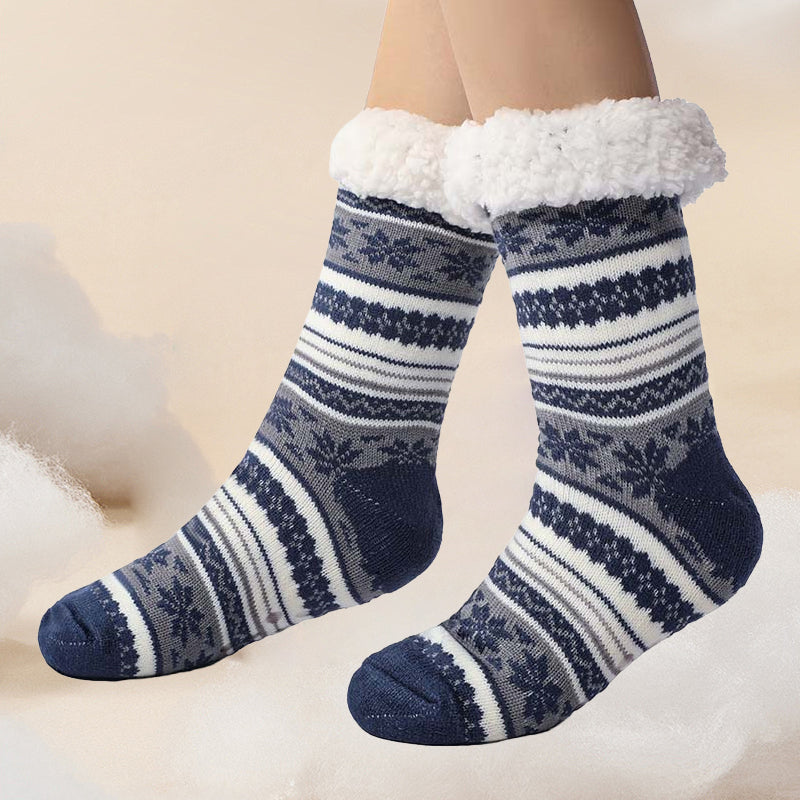 Skanto | Snøflak Ultra-tykke Cashmere Tøfler Hjem Sokker