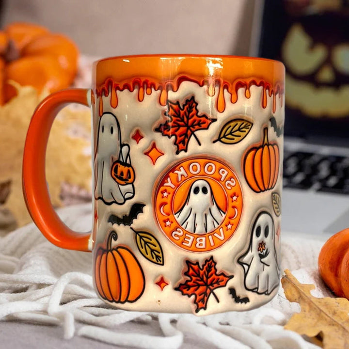 Skanto | Pumpkins kaffekopp med spøkelse