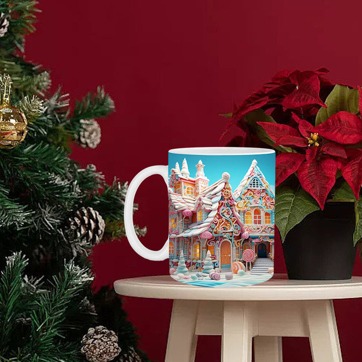 3D Jul Gingerbreadmann Keramisk Kaffe Kopp | Skanto