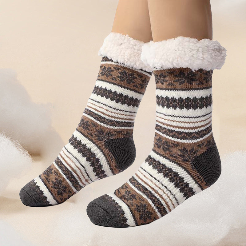 Skanto | Snøflak Ultra-tykke Cashmere Tøfler Hjem Sokker