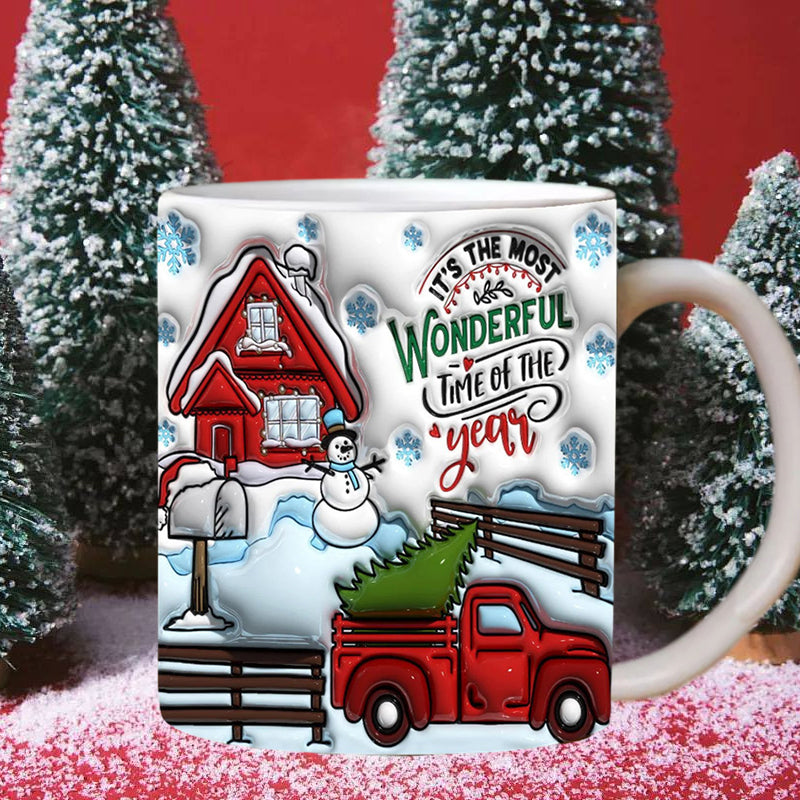 3D Jul Gingerbreadmann Keramisk Kaffe Kopp | Skanto