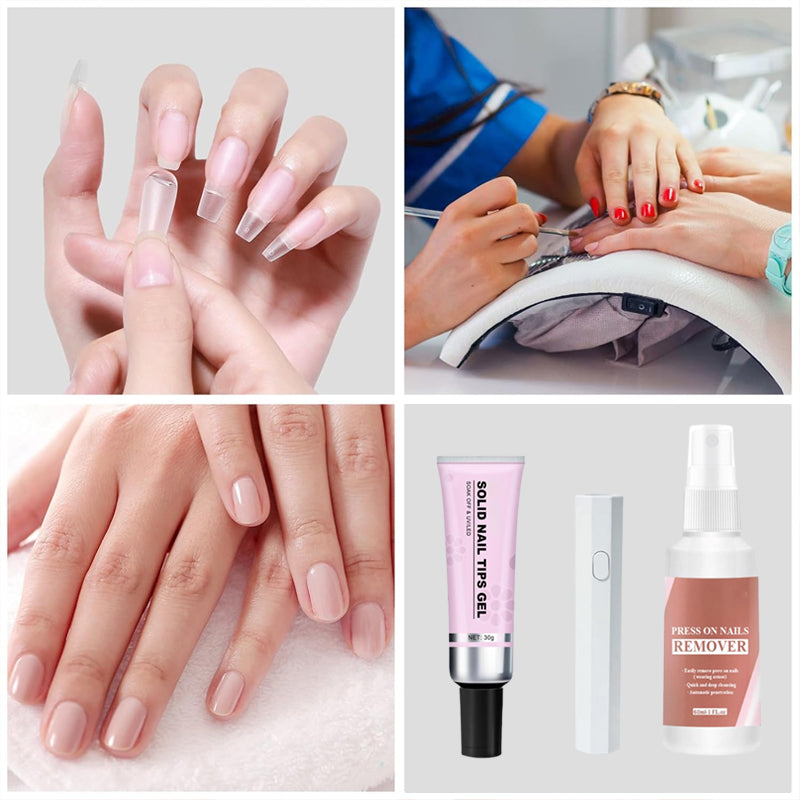 Skanto | Magic Solid Nail Glue Set 3-i-1 Neglekunstsett